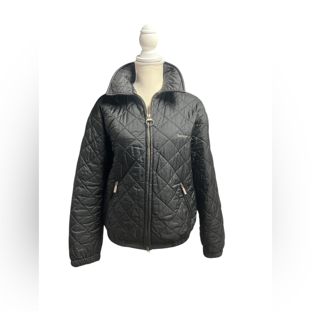 Barbour women’s black bomber jacket.‎
